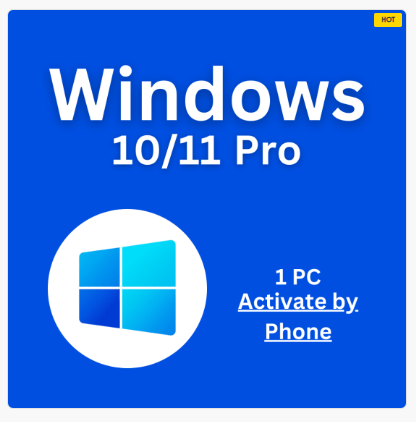 Windows 10 / 11 Pro 1PC [Activate by Phone]